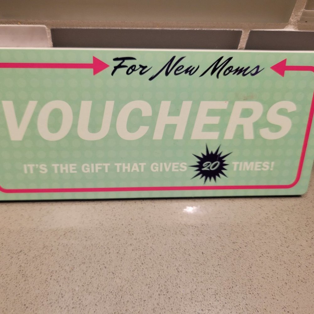 3 for $15, 5 for $20 Coupon book for new moms!